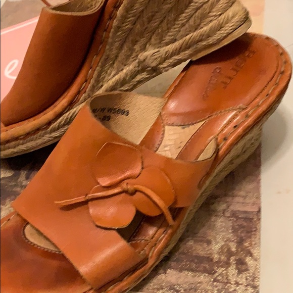 Born Drilles camel brown leather wedge - Picture 5 of 8